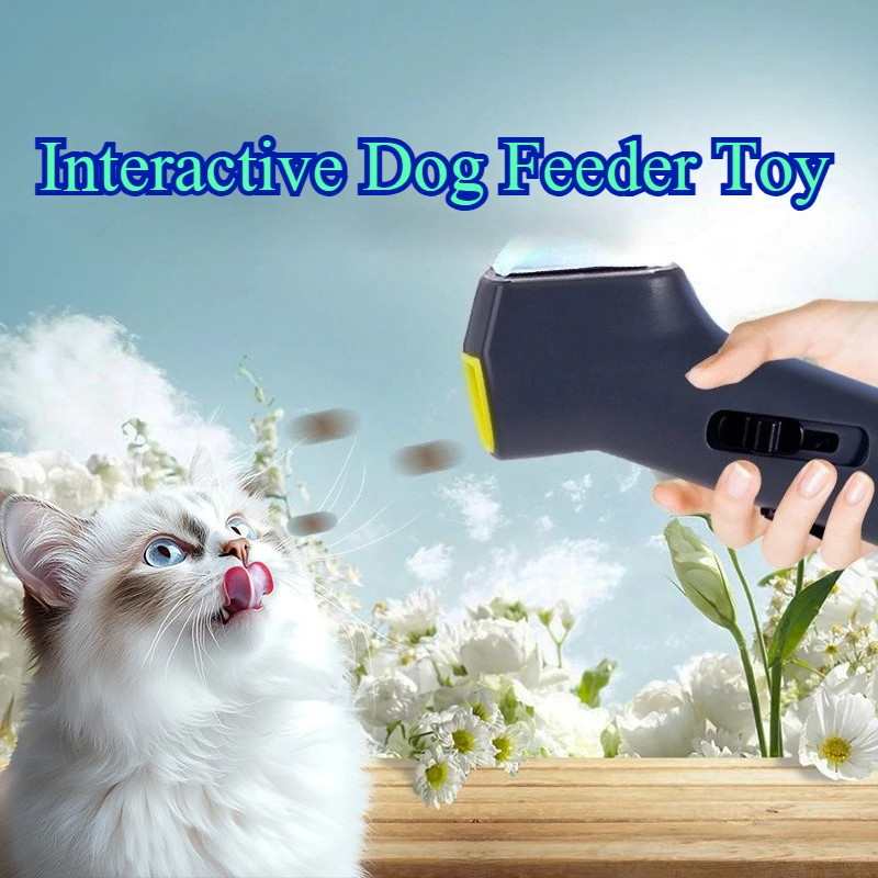 Lanzador de golosinas portátil para mascotas, juguete interactivo de entrenamiento para perros para jugar al aire libre, ejercicio y alivio del aburrimiento, dispensador de refrigerios para mascotas - imagen 3