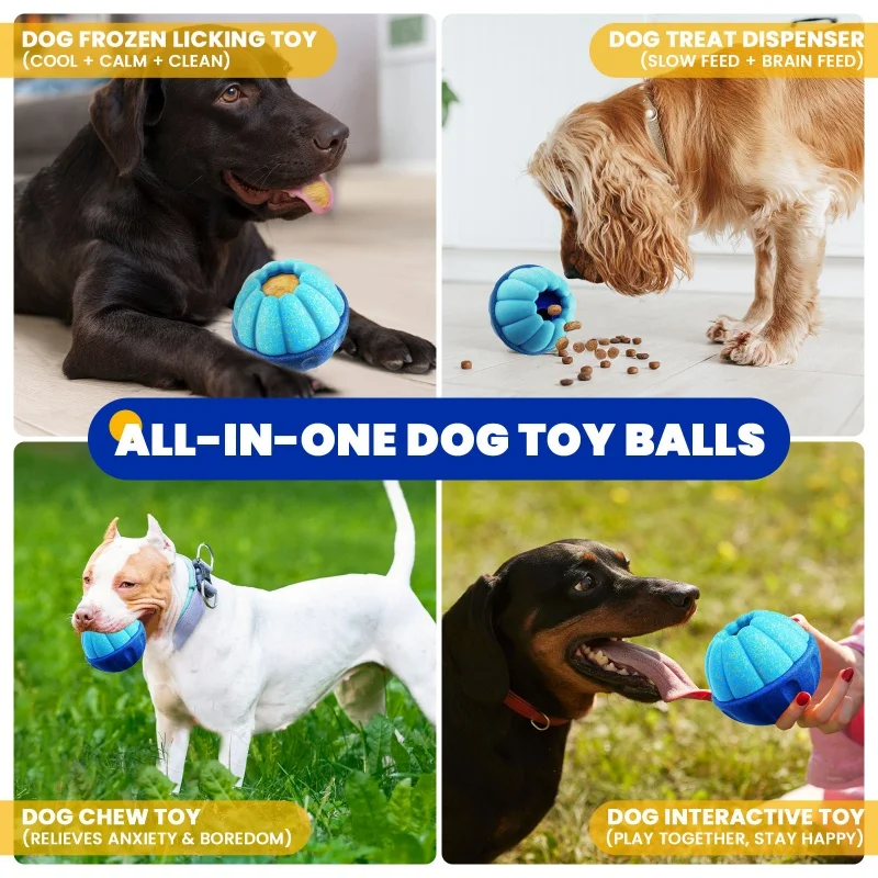 Patrón naranja, relleno de comida para perros, bolas para fugas, juguetes de entrenamiento interactivo, juguete para mascotas, comida rodante con fugas, juguetes para cachorros y gatos, suministros para perros - imagen 2