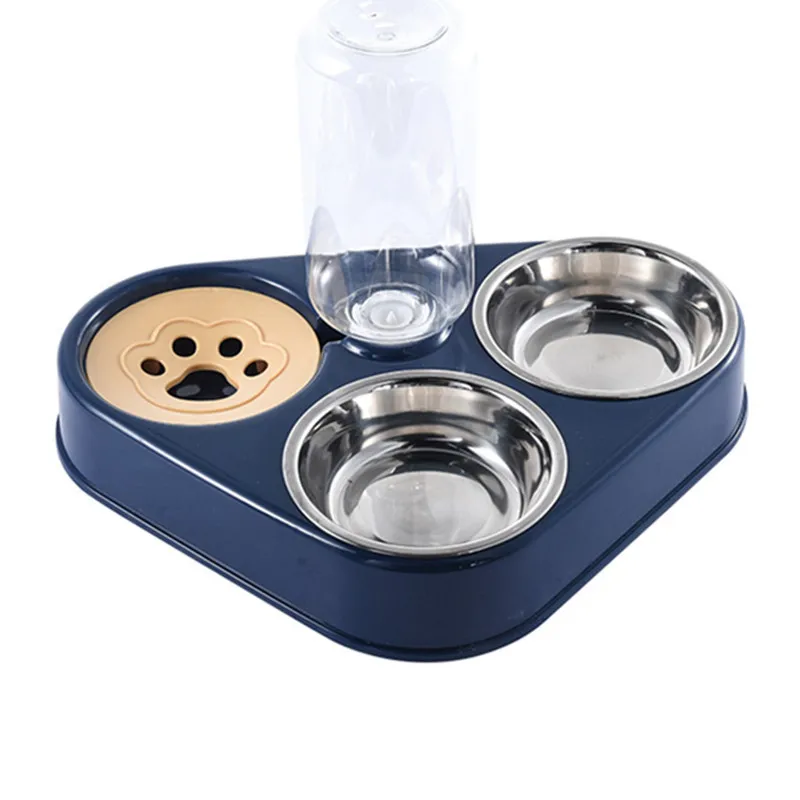 3 cuencos de comida para perros y gatos, botella de agua, cuencos de bebida y comida, cuenco de agua potable automático - imagen 4