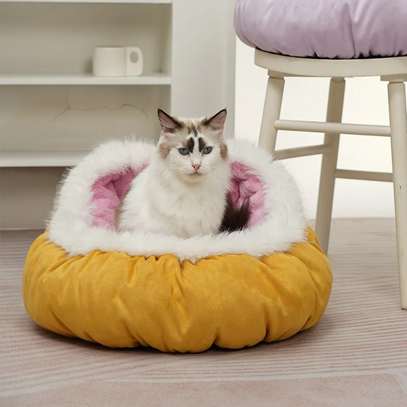 Cama suave de felpa para gatos, cama suave para perros, cama esponjosa para gatos, cómodo sofá para perros, accesorios para perros, cama para perros medianos - imagen 2