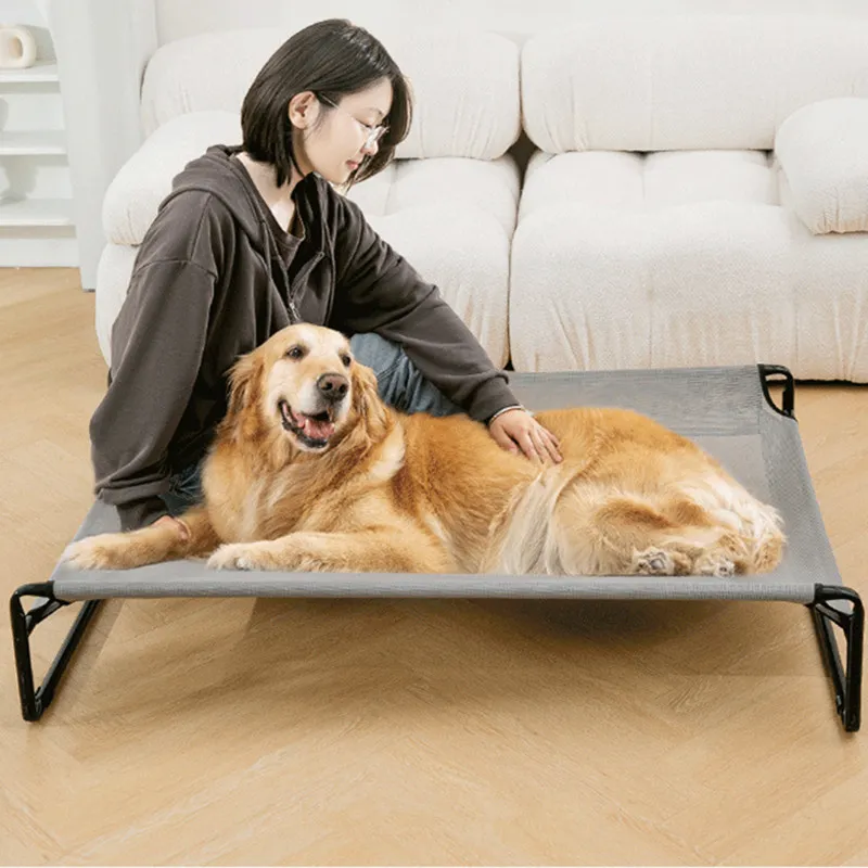Cama transpirable de verano para perros grandes, nido de dormir para acampar, extraíble, a prueba de humedad, lavable, alfombrillas para cachorros - imagen 4