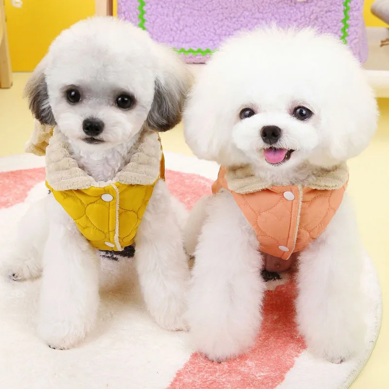 Warm Pet Dog Clothes Bow Dog Coat Winter Sleeveless Clothing For Small Medium Dogs Chihuahua Yorkie Puppy Vest Jacket Costume XS - imagen 5