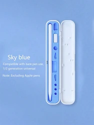 Aplicable a Apple Pencil Estuche de almacenamiento de 1.a/2a generación, cubierta protectora de lápiz capacitivo con cubierta de punta y organizador de adaptador