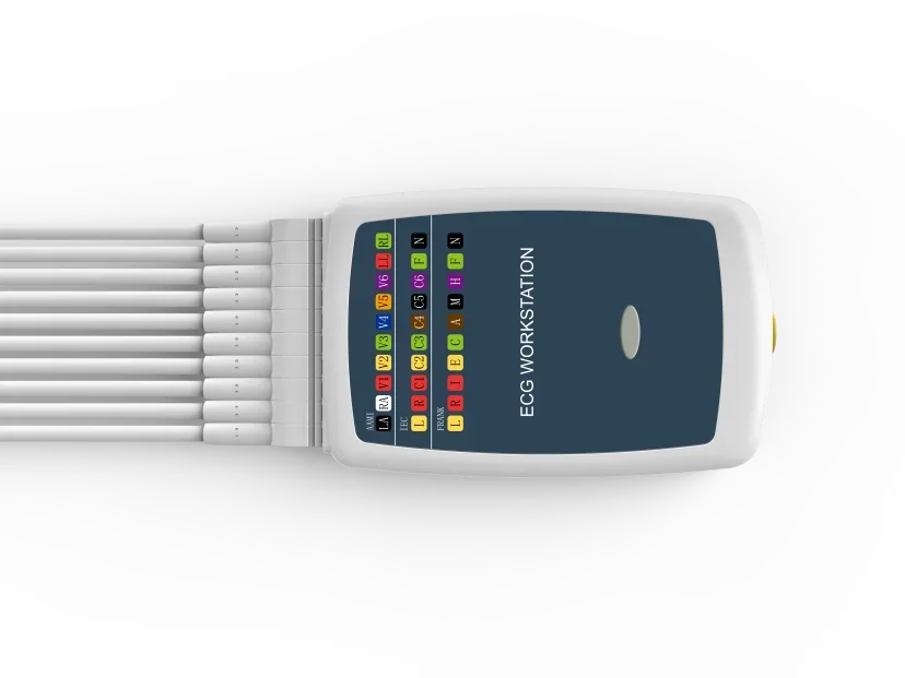 CONTEC8000G/GW ECG EKG sistema de estación de trabajo portátil multifunción 12 cables máquina de ECG de descanso impresión rápida + software - imagen 3