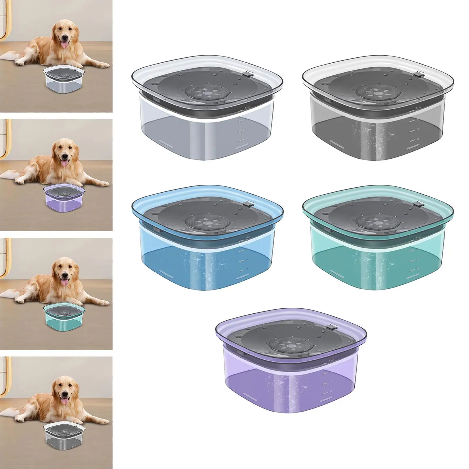 XL Pet Water Bowl - Spill-Resistant Drinking Dish for Large Pets