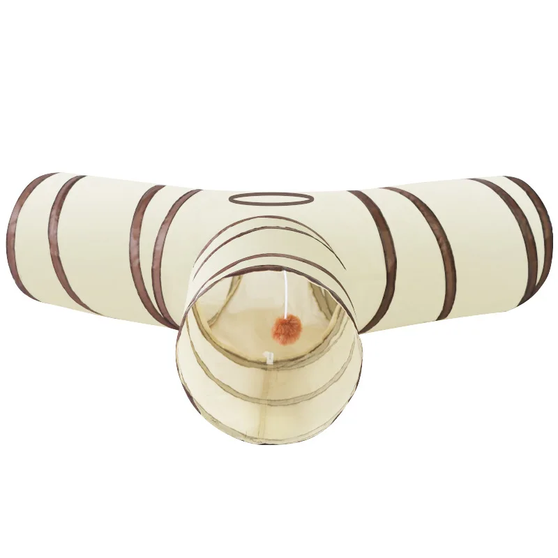Túnel para gatos de formas largas T/Y, túnel de juego para gatos, plegable, divertido, interactivo, juguetes para jugar en interiores, juegos, cubos para gatitos, suministros para mascotas - imagen 4