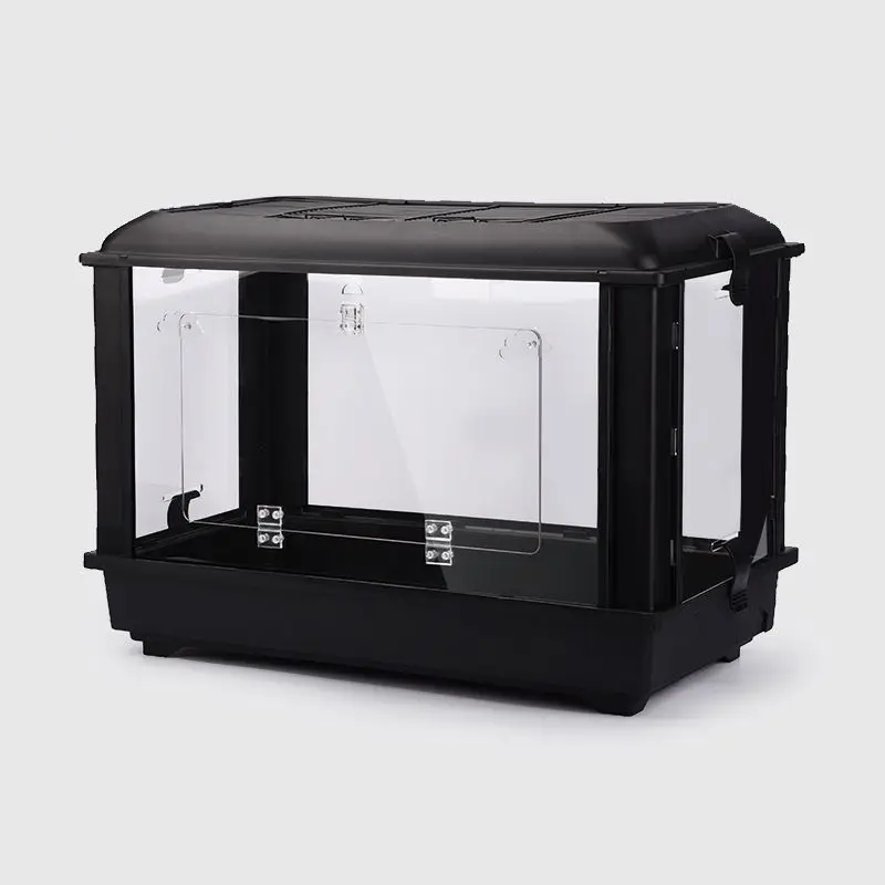 Jaula para hámster de oso dorado para mascotas pequeñas, transparente, gran espacio, acrílico, visualización, alimentación, Villa, fácil de limpiar, productos para mascotas, accesorios - imagen 4