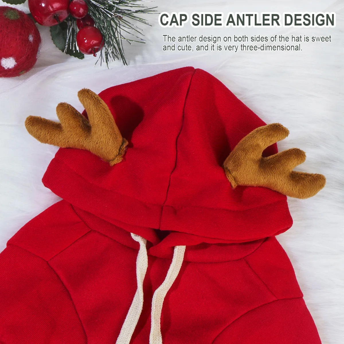 Ropa navideña para mascotas, suéter Universal con astas para perros y gatos, ropa creativa, traje para gatos y alces, sudaderas con capucha para perros, productos para mascotas - imagen 5