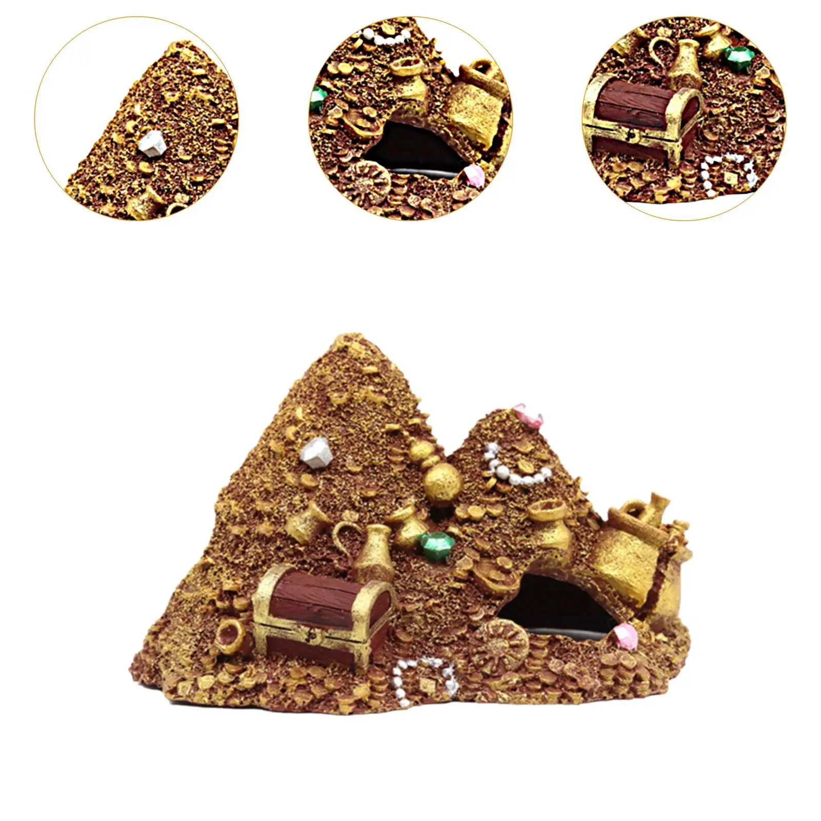 Hideout House Fish Tank Decorative Ornament Resin Practical Fresh Water Reusable Stable Creative Decoration Aquarium Jewelry