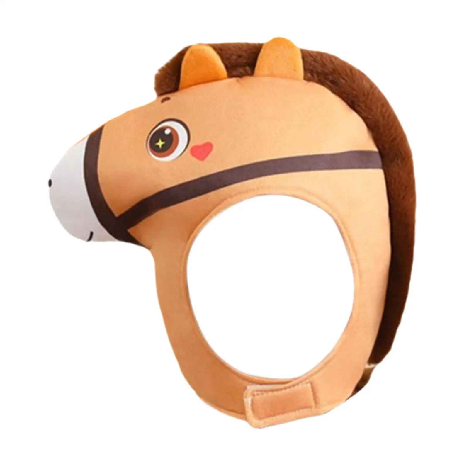 Lindo sombrero de caballo de peluche suministros de fiesta cómodo para hombres mujeres gorra de cosplay tocado disfraz de Halloween para carnaval mascarada