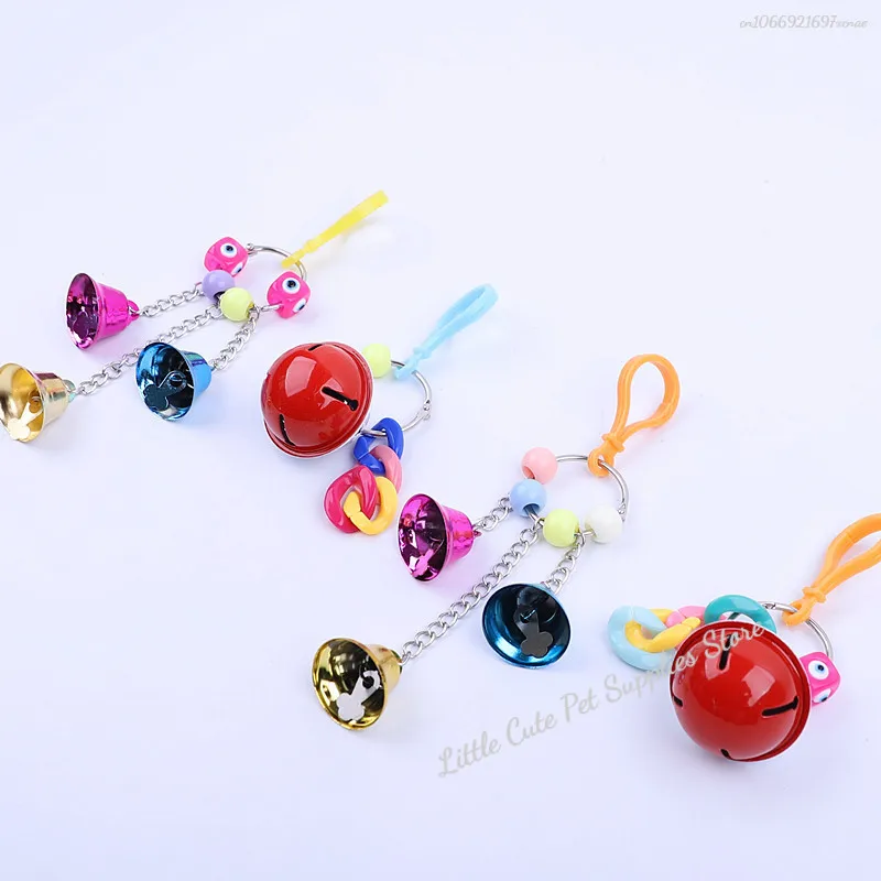 Paquete de jaula de juguete para pájaros, accesorios para pájaros, juguetes de madera para loros, columpio, puente de suspensión, jaula de bolas, campanas, juego de suministros para mascotas - imagen 3