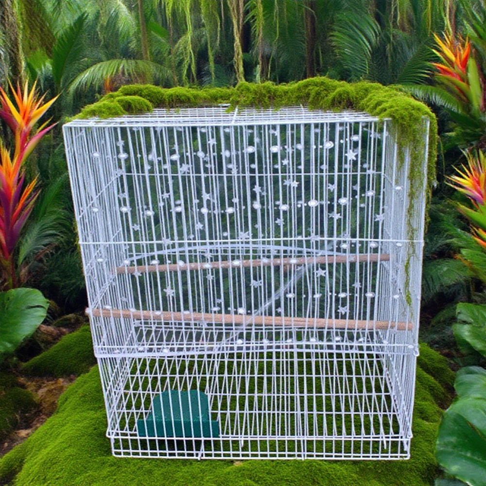 Cubierta de malla para jaula de loros, plumas antimoscas, antiderrames, a prueba de polvo, Universal, antimosquitos, para jaula de pájaros, 1 ud. - imagen 2