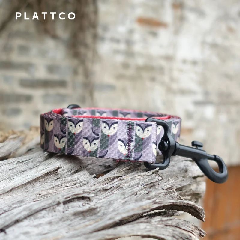 PLATTCo Correa de perro personalizada FOCUSED OWLS para perros pequeños, medianos y grandes, accesorios, producto para mascotas, pitbull, 5 tamaños PDL316 - imagen 2