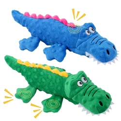 Juguete de peluche cocodrilo chirriante para perros pequeños y grandes