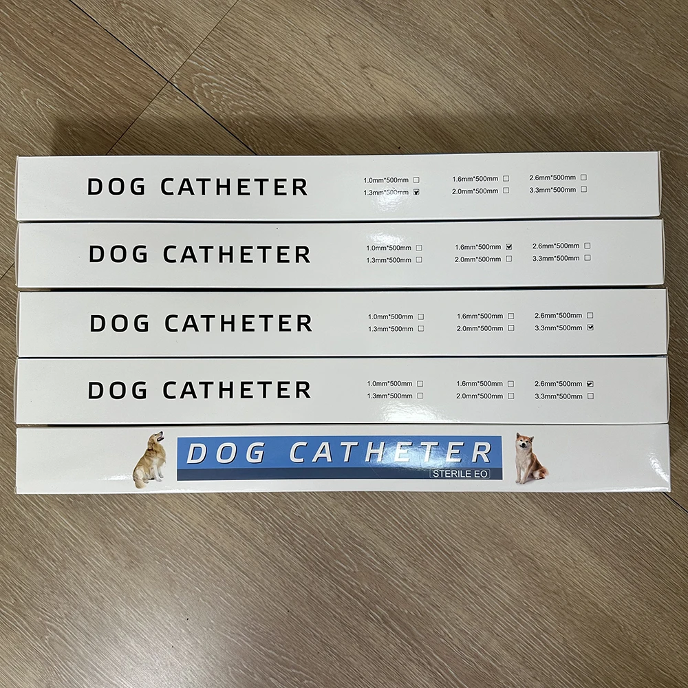 20 piezas cateteras desechables para perros catéter urinario veterinario estéril catéter de piedra uretral PVC de una sola cavidad