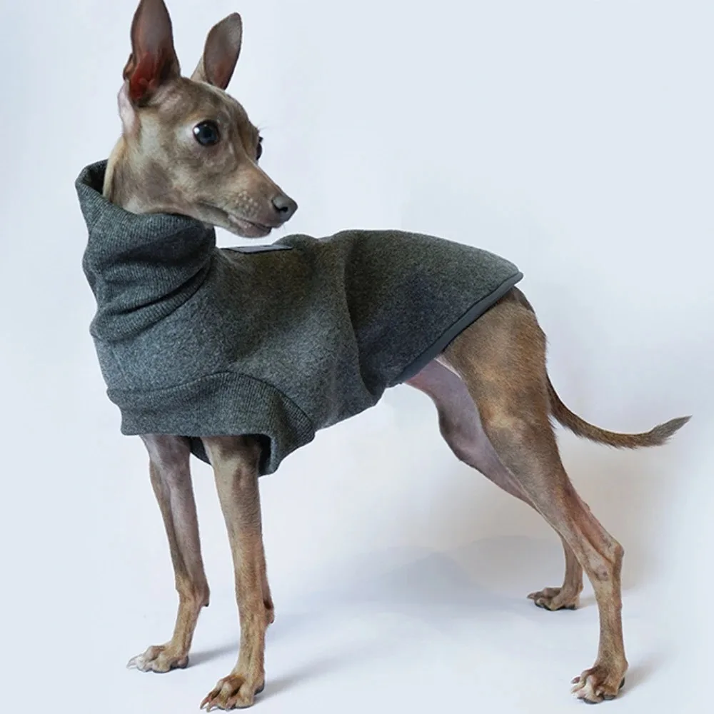 Pet Cotton Clothes for Italian Greyhounds Whippet Winter Warm Dog Clothes stripe Two-legged Cotton Dog Clothes Winter Dog Pajama - imagen 3