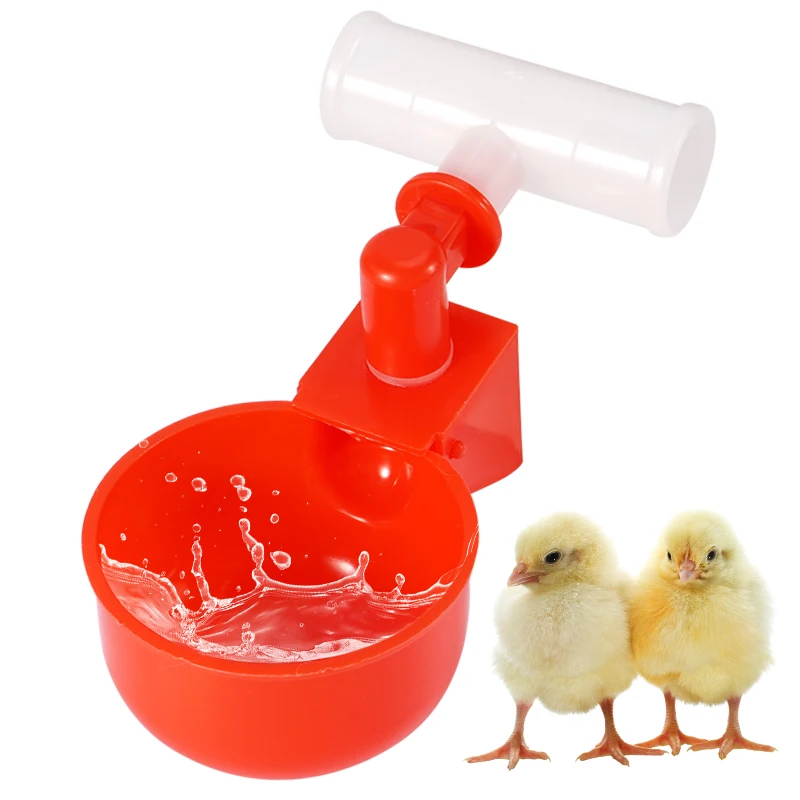 Bebedero automático para tazas de agua y pollos, 12/24 Uds., con tubería de agua de 1/2 pulgadas, alimentador para aves de corral, Kit de cuencos para gallinas, bebedero grande - imagen 5