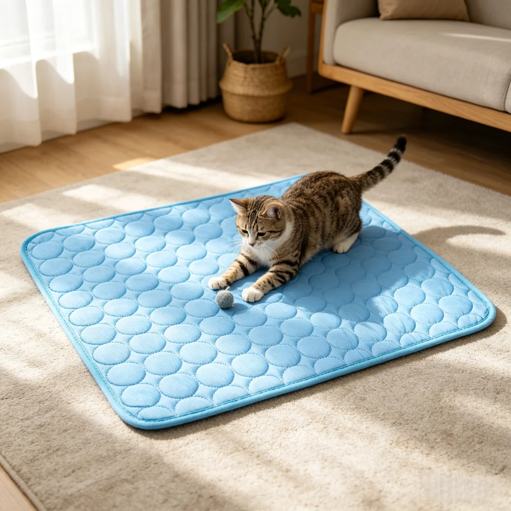 Alfombra refrescante transpirable de bambú para perros y gatos - imagen 3