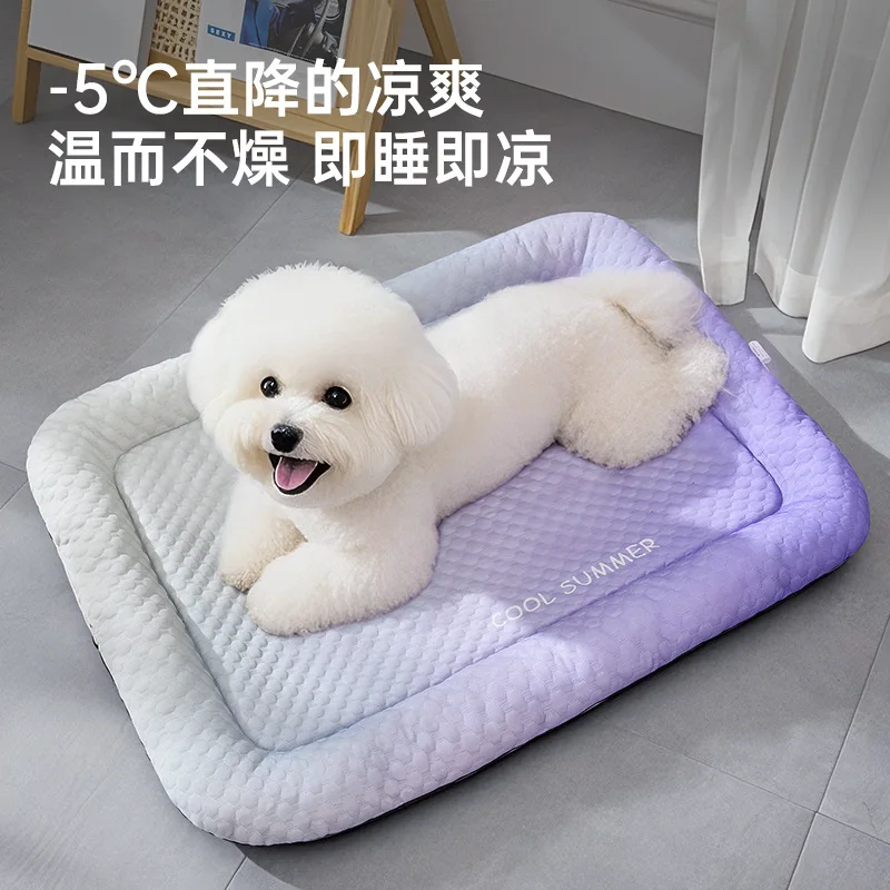 Perrera de seda helada para mascotas de verano, nido fresco refrescante, nido para gatos, estera para perros, nido para mascotas, estera de hielo para gatos, suministros para perros - imagen 2
