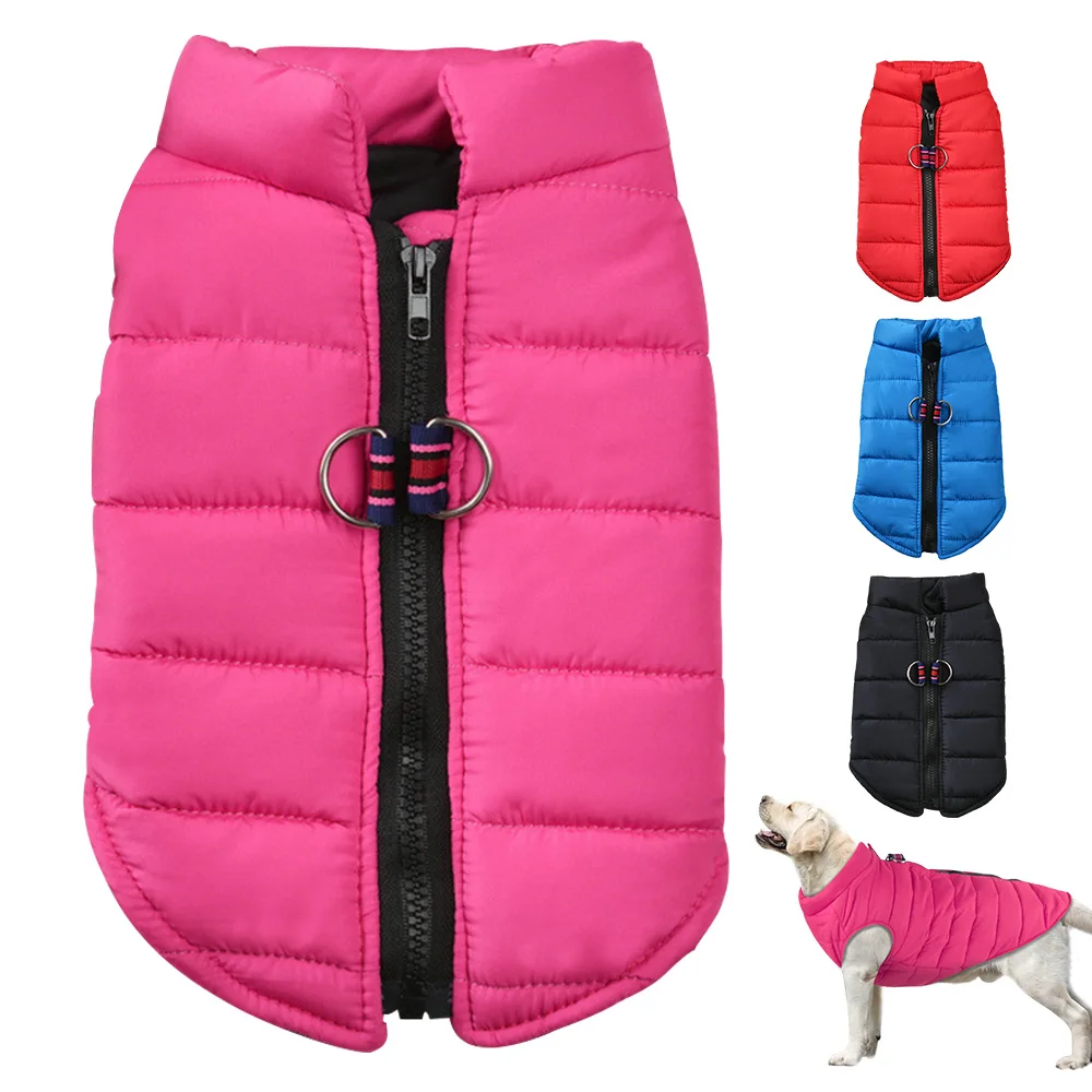 Chaleco cálido de invierno para perros, ropa gruesa de algodón para mascotas, chaqueta para perros de otoño e invierno, traje de abrigo para perros pequeños, medianos y grandes, S-4XL