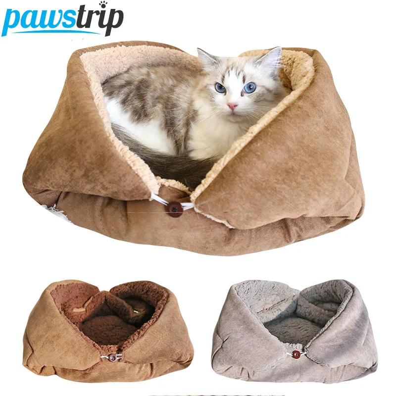 Cama gruesa y cálida para gatos, estera plegable multifuncional para mascotas, perros pequeños, cama para gatitos de interior, estera para dormir para gatos, suministros para mascotas