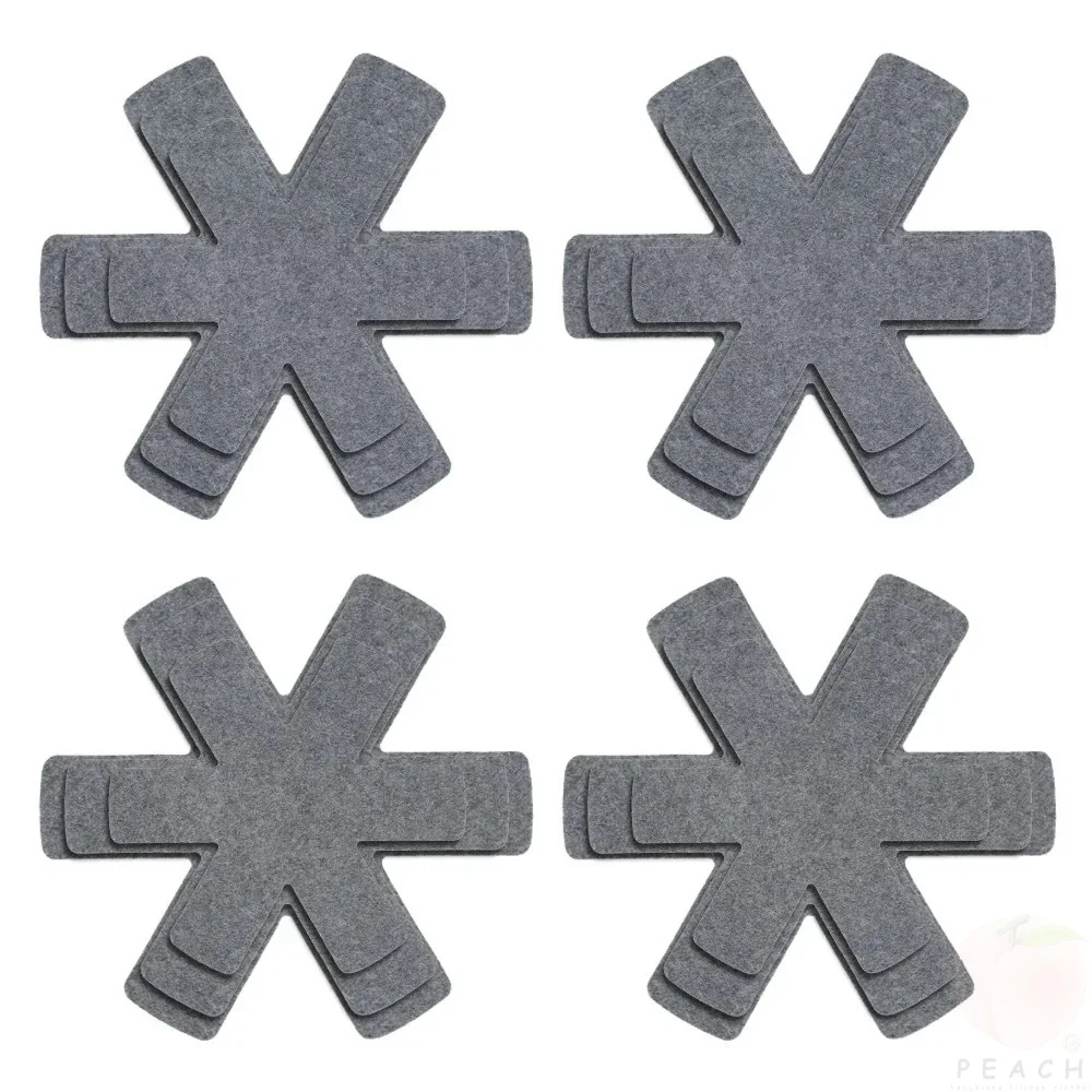 Protectores de sartenes de 3 tamaños, almohadillas divisorias de ollas, almohadillas separadoras de sartenes no tejidas para proteger los separadores, utensilios de cocina - imagen 2