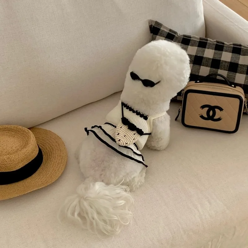 Chaleco de tirantes finos de verano, oso Me, peluche, Bichon, plumaje, perro, ropa antipérdida, vestido para perrito, trajes informales - imagen 5