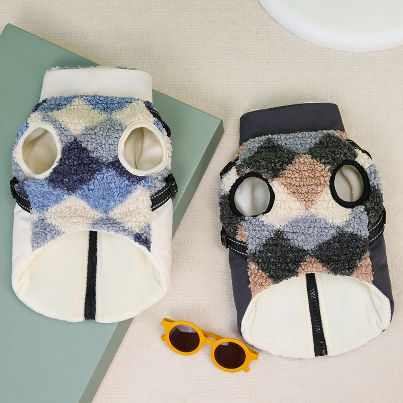 Chaqueta cálida de invierno para perros, ropa gruesa para mascotas para perros pequeños y medianos, abrigo de lana para cachorros, abrigo para Yorkie Chihuahua, accesorios para perros - imagen 3