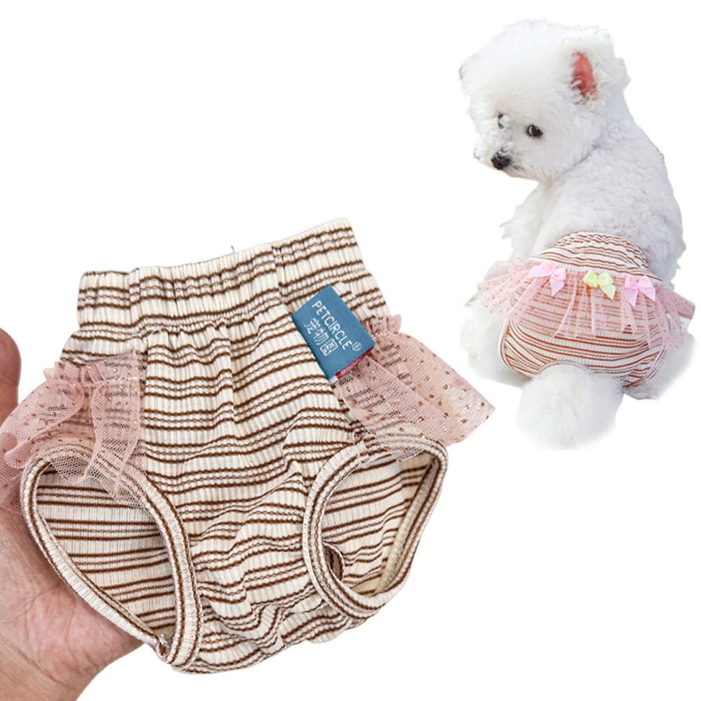Pantalones cortos pelados para mascotas con almohadillas protectoras de pasta para perros pequeños Chihuahua Yorkshire pantalones de pañales fisiológicos para perros femeninos
