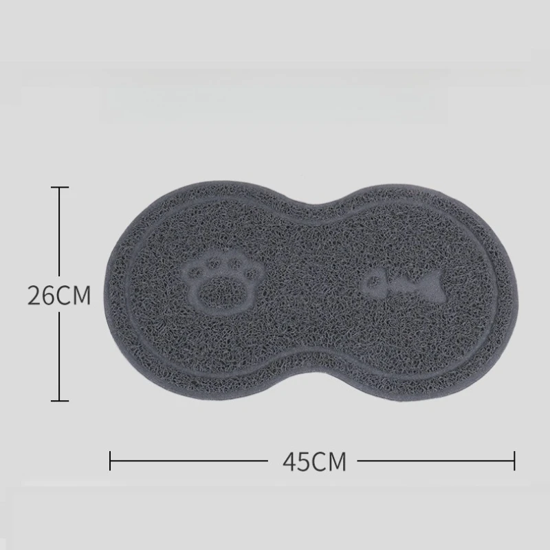 Cloud Shape Pet Feeding Mat - Non-Slip Paw & Fishbone Pattern Placemat, Easy Wash Dish Bowl Mat for Cats and Dogs - imagen 3