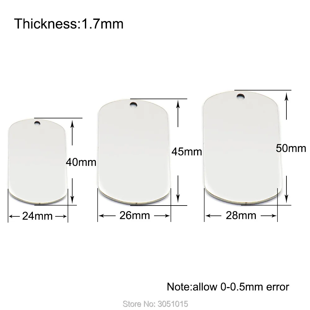 Venta al por mayor 20 piezas etiqueta de identificación de mascota de estilo militar de acero inoxidable personalizada para etiqueta de identificación de mascota gato accesorios de alta calidad personalizados - imagen 3