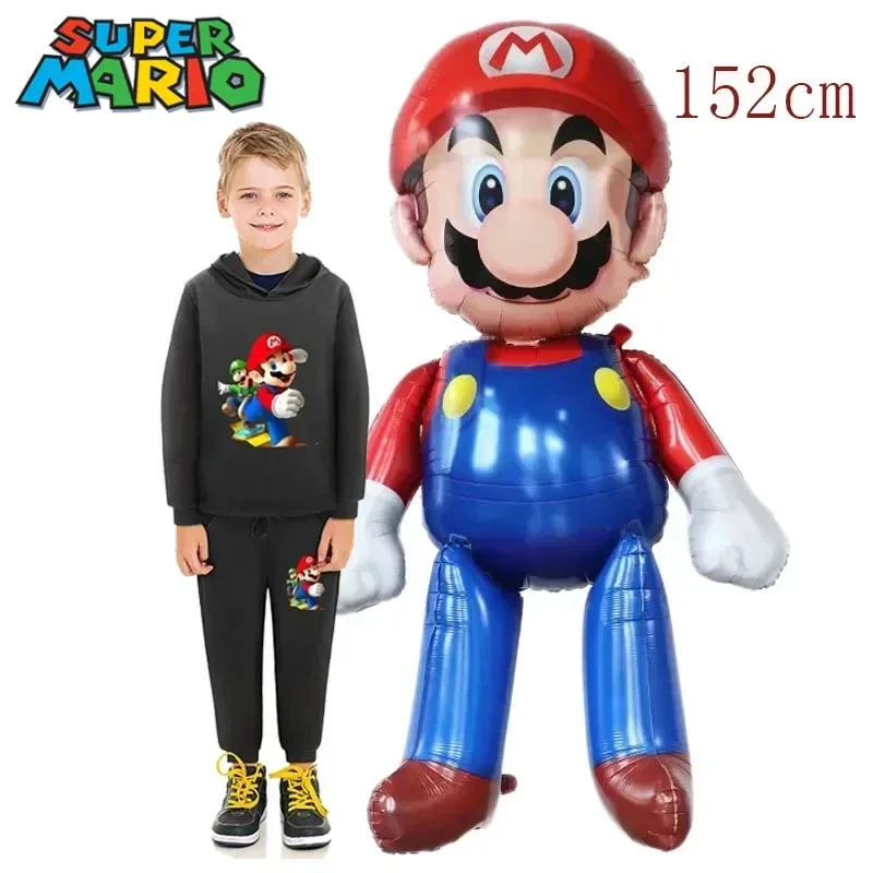 Super Mario Bros globo gigante Anime 3D Baby Shower decoración de fiesta de cumpleaños figura de dibujos animados globos de aluminio juguetes para niños regalos - imagen 2