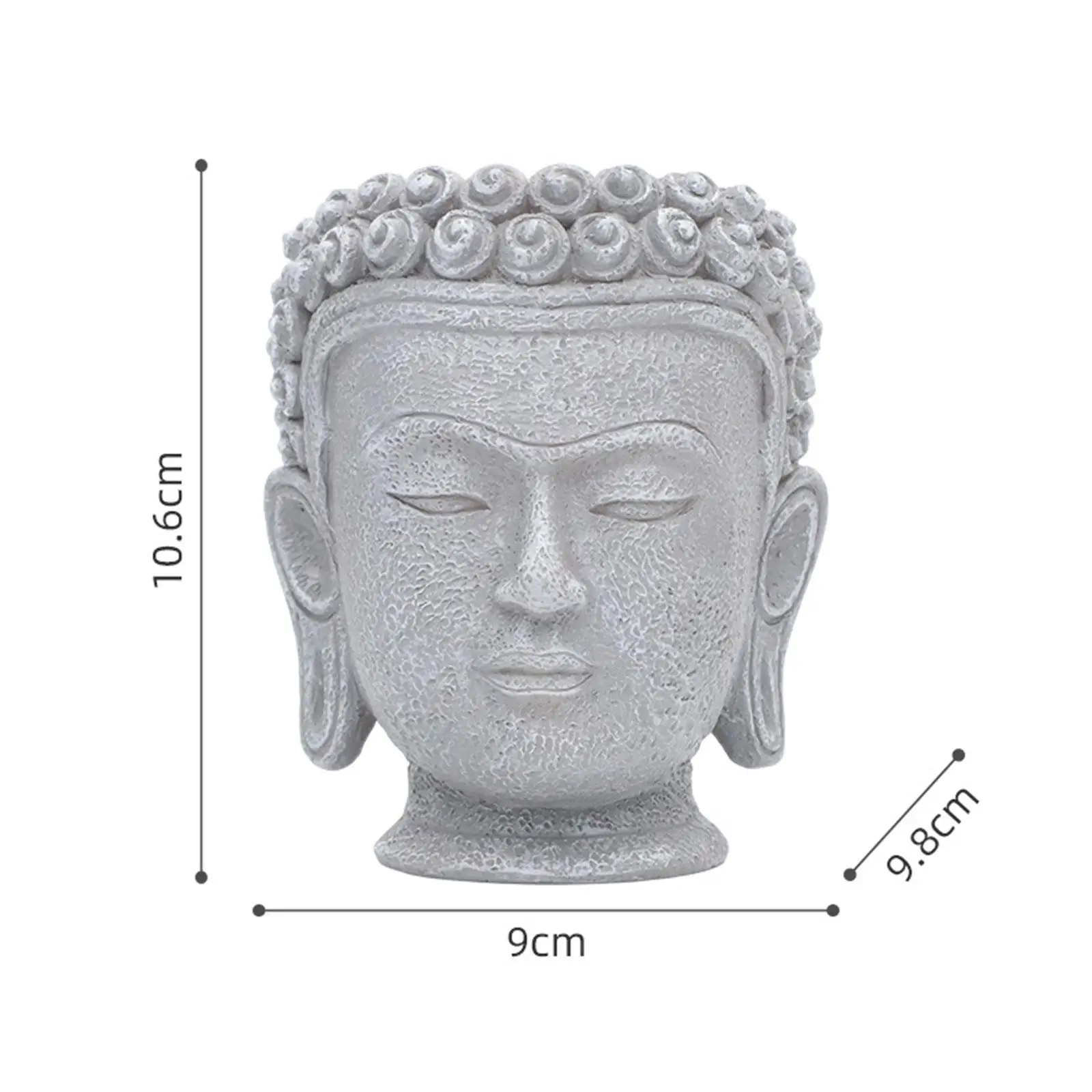 Buddha Head Flower Pot Plant Pot Indoor Plants Gift Decoration Sculpture for Table Centerpiece Home Garden Desktop Office