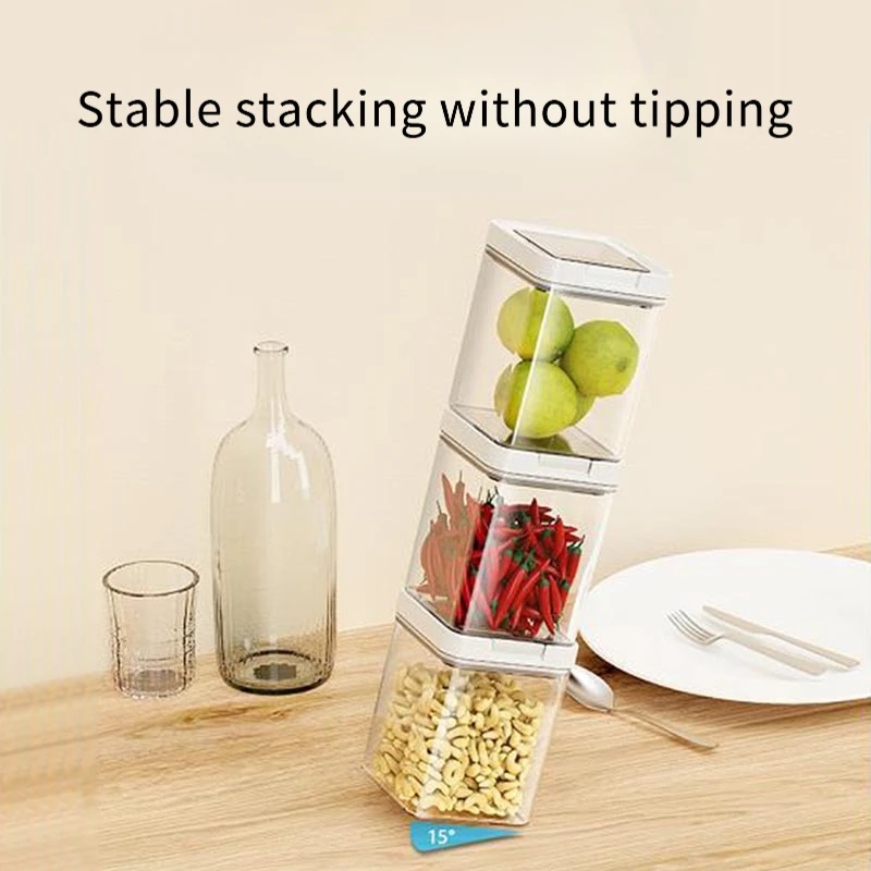 Contenedores herméticos transparentes para almacenamiento de alimentos para mascotas, tarros apilables a prueba de humedad con tapas, organizador para alimentos secos para perros y gatos - imagen 5