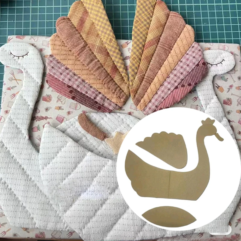 Regla de plantilla de cesta de almacenamiento de escritorio Swan, herramienta de rastreo de retazos de costura, plantilla de patrón de costura reutilizable - imagen 4