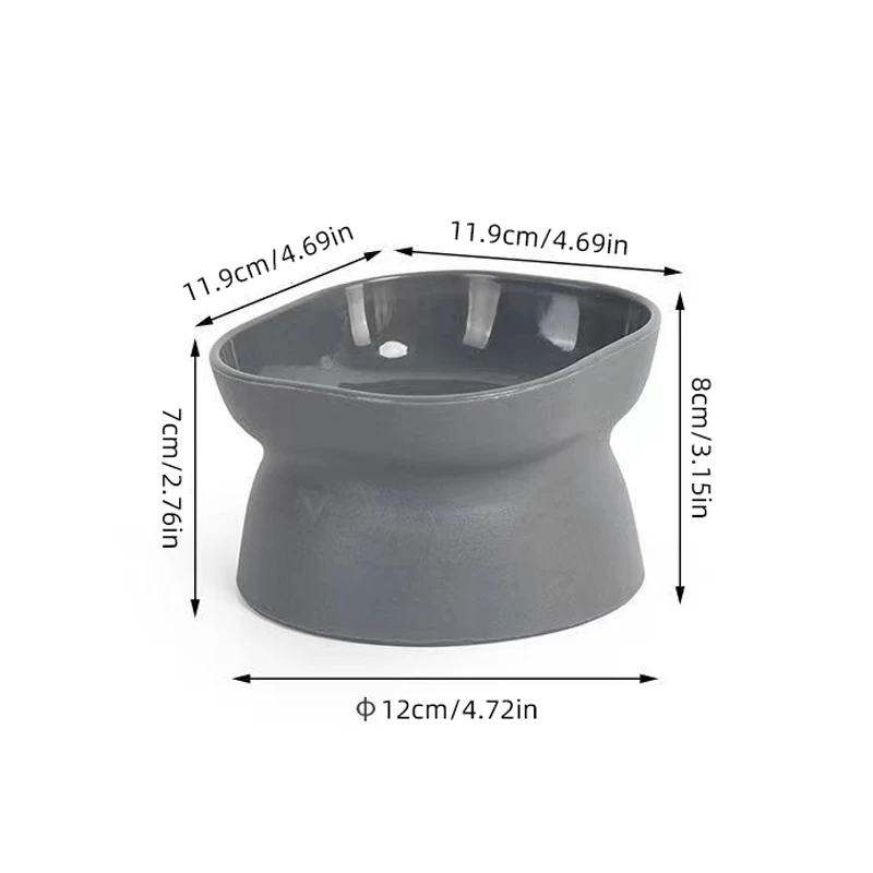 Cuenco de comida para gatos/perros de doble uso, comedero elevado antivómitos para gatos, cuencos de alimentación de plástico para perros sin estrés - imagen 5