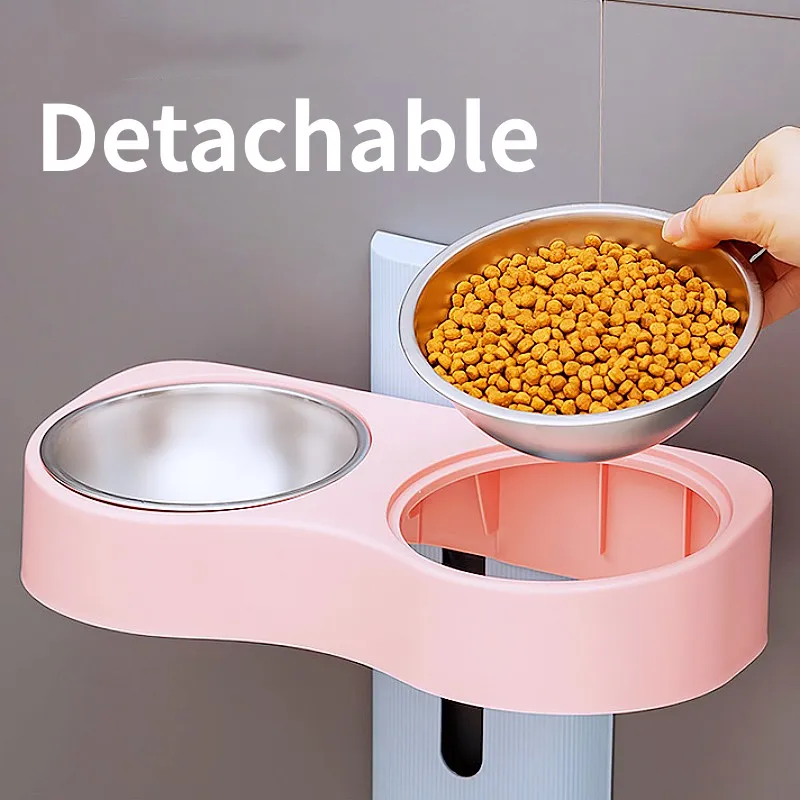 Cuenco de comida para perros, Protector de cuello, cuencos para perros, altura ajustable, cuencos dobles para alimentación de perros, cuenco de agua desmontable para gatos, alimentador para mascotas - imagen 4