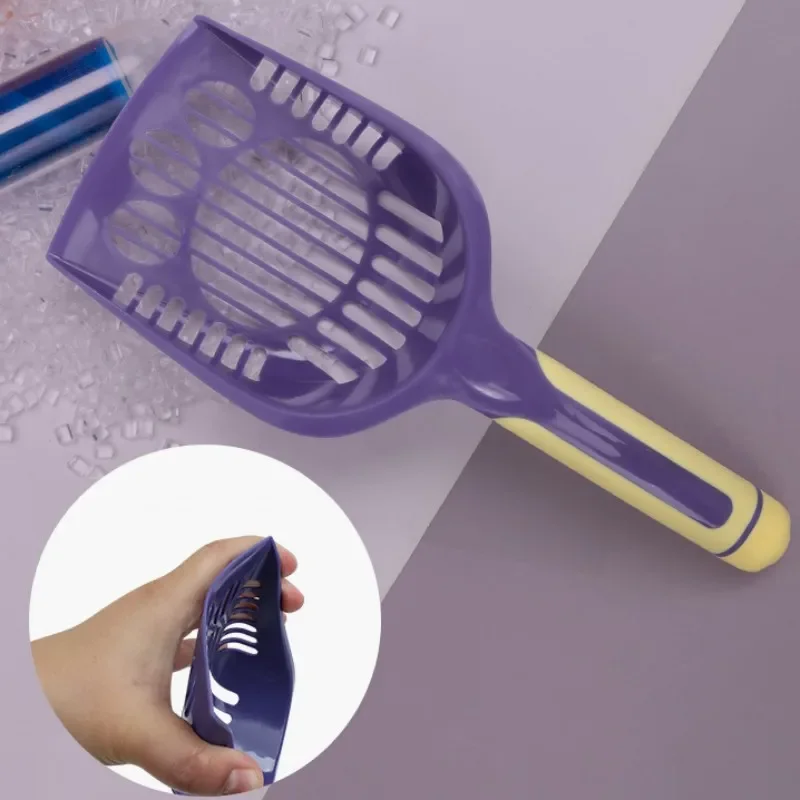 Pala de arena para gatos, pala de arena grande hueca para gatos, mango cómodo, cucharas de arena para gatos, herramientas de limpieza de inodoro, pala de arena para gatos - imagen 5