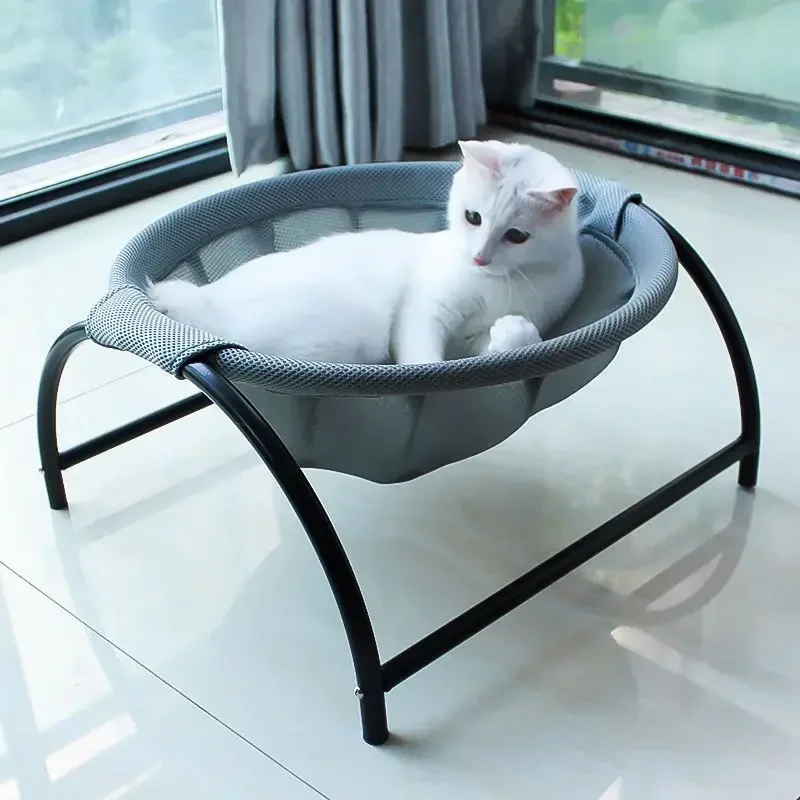 Grey cat bed