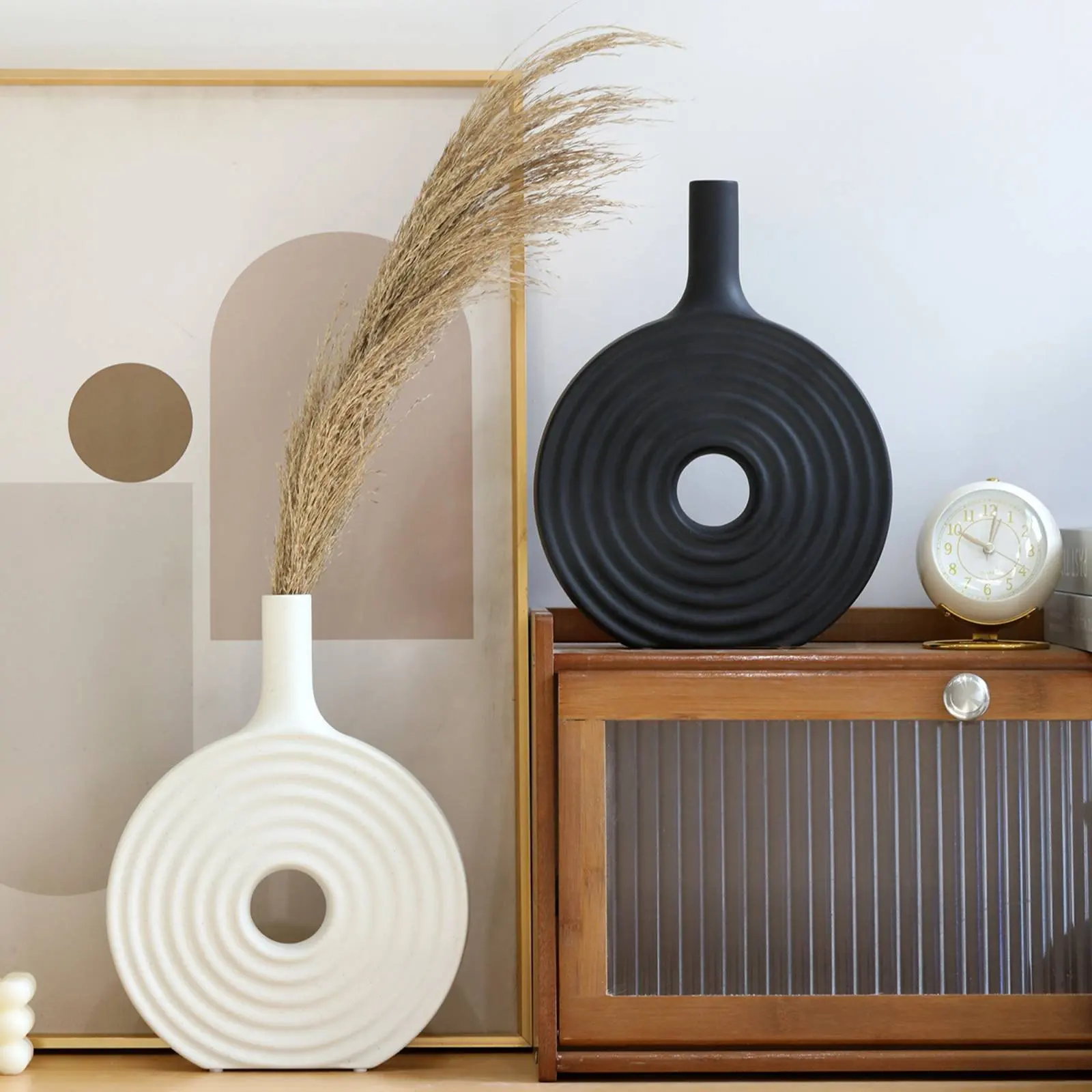 Decoración para gatos: Jarrón circular minimalista - Escritorio - imagen 2