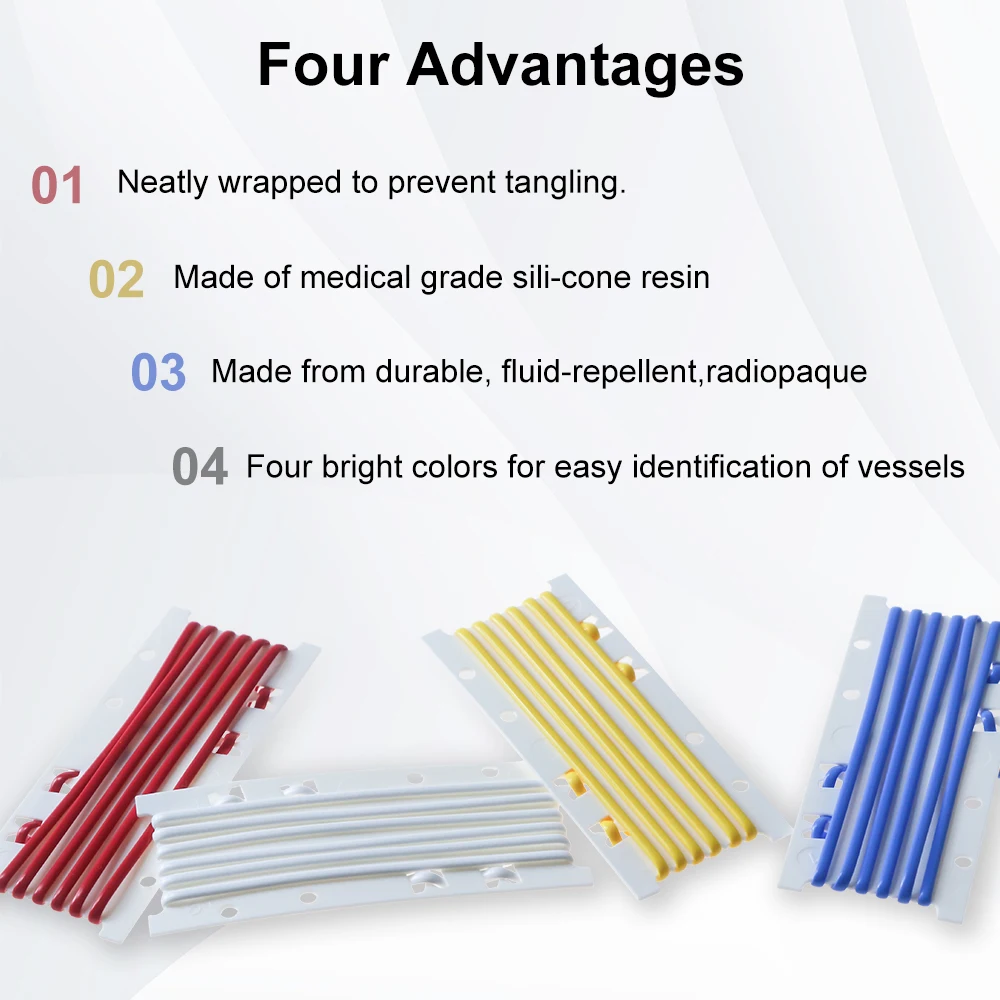 Bucle para recipiente quirúrgico, silicona de grado médico, alta dureza, Visible bajo rayos X, Mini cinta Vascular máxima, equipo veterinario - imagen 5