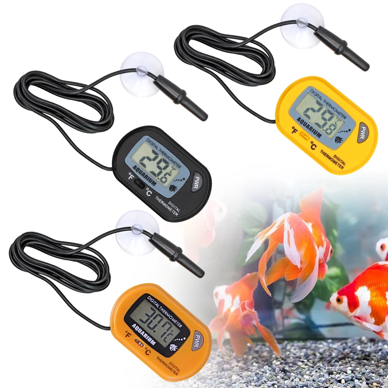 Termómetro Digital LCD para acuario, Sensor de tanque electrónico impermeable con sonda, Detector de temperatura para acuario, suministros para mascotas - imagen 4