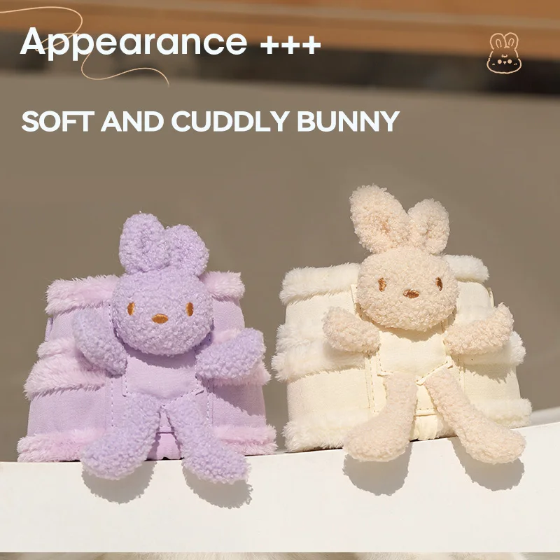 HOOPET Juego de transporte ajustable para mascotas, correa para perros, al aire libre, cálido, dibujos animados, conejo, invierno, al aire libre - imagen 3