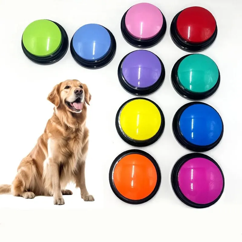 Juguetes Divertidos grabables para perros, juguetes para mascotas, arrancadores de mascotas parlantes de viaje, botones portátiles, suministros para mascotas lindas - imagen 2