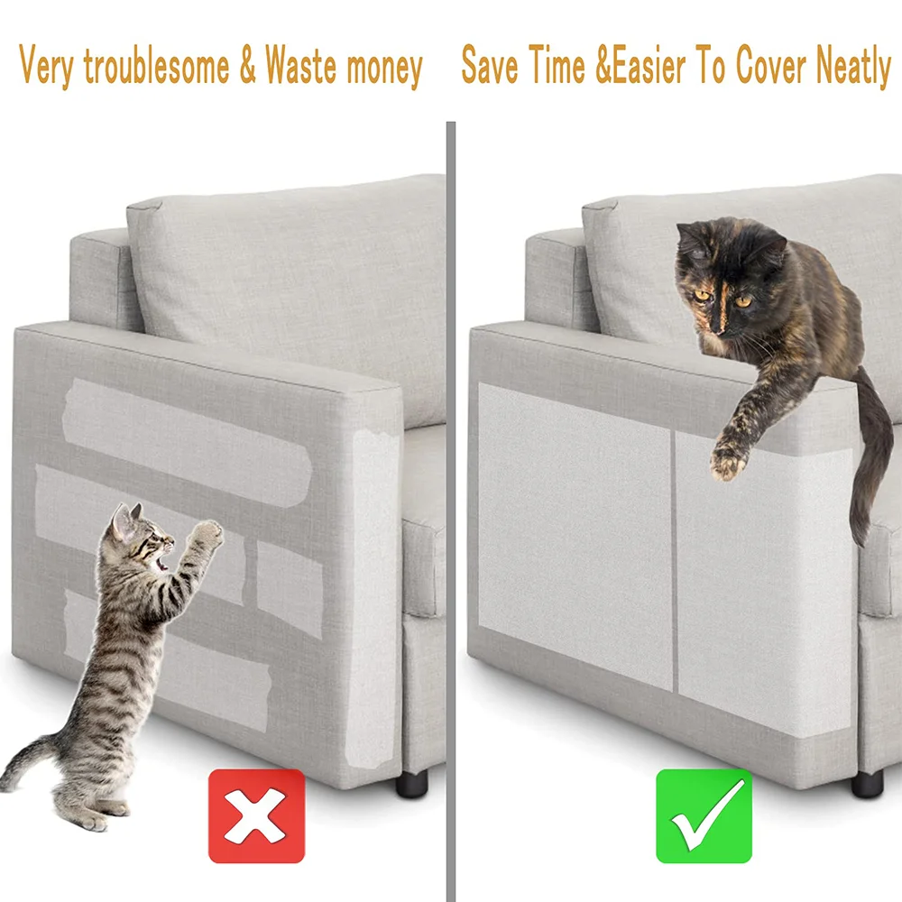 Protector de sofá para gatos, 4 piezas, protector de muebles antiarañazos para gatos, protector de muebles para gatos, cinta antiarañazos para sofá de doble cara - imagen 5