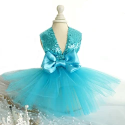 Vestido de lentejuelas para perros pequeños – Tutú brillante de fiesta