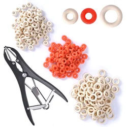 Pinzas de castración para ganado, cabra, cerdo, abrazadera de expansión, anillos de castración de goma elásticos, alicates de cola rota sin sangre para animales de granja