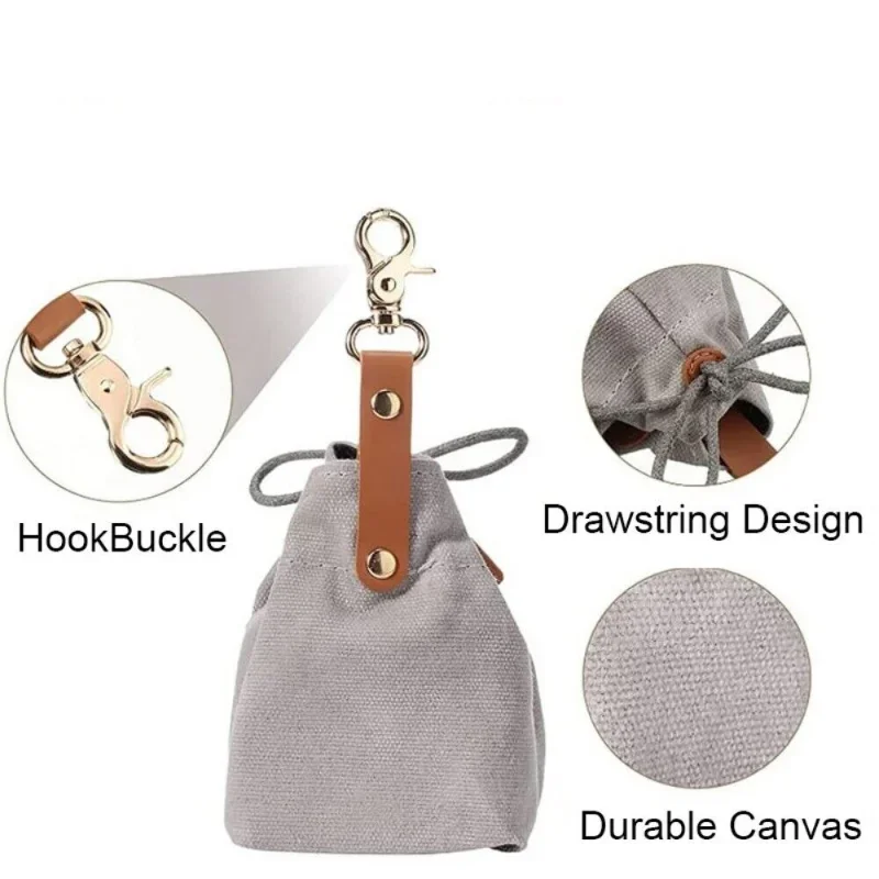 Bolsa de entrenamiento para mascotas, almacenamiento de golosinas, aperitivos, golosinas para perros, comida para perros de entrenamiento, perros grandes con cordón, portátil para bolsa pequeña - imagen 3