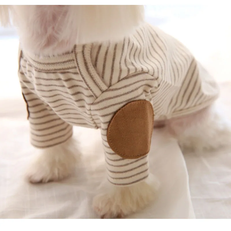 Ropa para perros, camiseta con capucha de tiras, ropa negra, marrón y Beige para perros pequeños, ropa de York, camisa Base para cachorros, sudadera XS - imagen 3