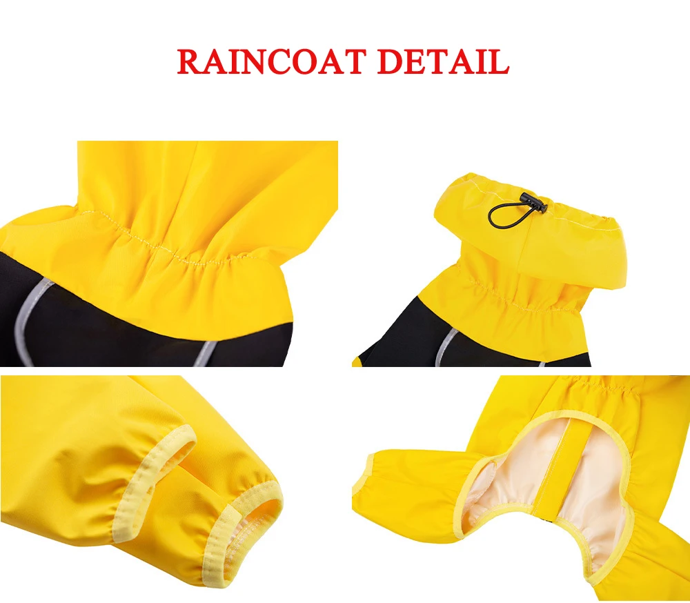 Chubasquero para perros de cobertura total, mono impermeable, diseño envolvente completo para protección para perros pequeños, medianos, grandes y extragrandes - imagen 5